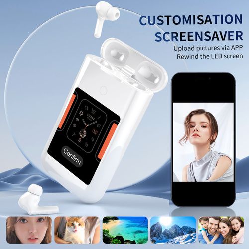 A98 Box ANC ENC Wireless Earbuds + Power Bank + Flashlight 3-in-1 Touchscreen Earbuds and Headphones, Battery Capacity > 5000 mAh