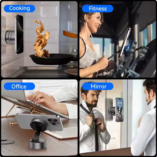 Portable A3 vacuum magnetic suction cup mobile phone holder 360 degree rotating mobile phone holder car retractable mobile phone holder