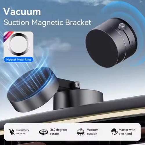 Portable A3 vacuum magnetic suction cup mobile phone holder 360 degree rotating mobile phone holder car retractable mobile phone holder