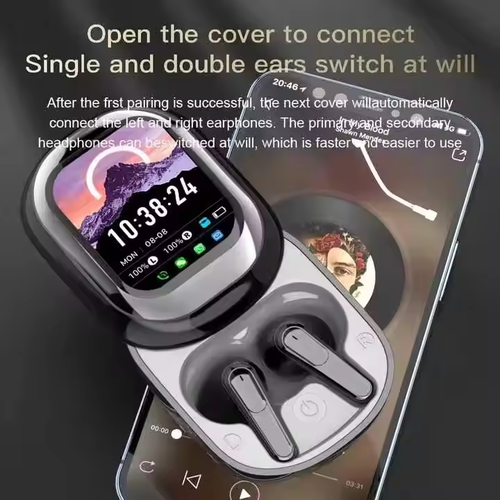 Noise Cancelling TWS Earbuds LX-10 LCD Full Touchscreen Gaming Wireless Earbuds TWS ANC ENC Earbuds