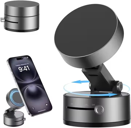Portable A3 vacuum magnetic suction cup mobile phone holder 360 degree rotating mobile phone holder car retractable mobile phone holder