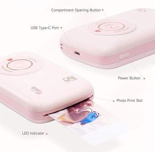 Creative Portable Photo Mini Picture Colour Printer Smartphone Pocket Photo Printer
