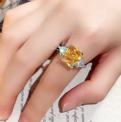 ✨DLJ-CePin✨Crystal and Colored Gemstone Zircon Ring