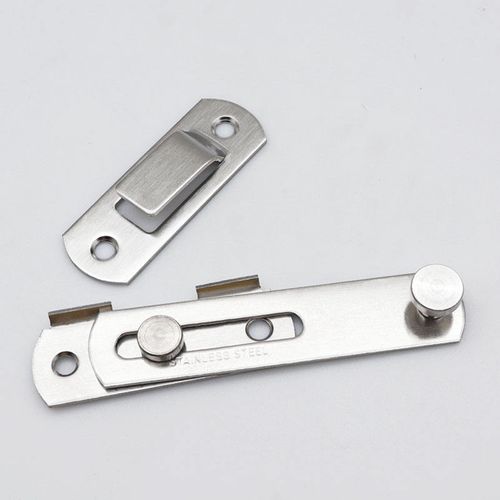 Stainless steel door latch bolt door latch safety bolt, sliding door buckle, pet cage lock buckle(5pcs）