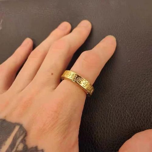 Gold-Plated Eternal Heart True Love Unisex Fashion Personality Punk Trendy Couple Ring