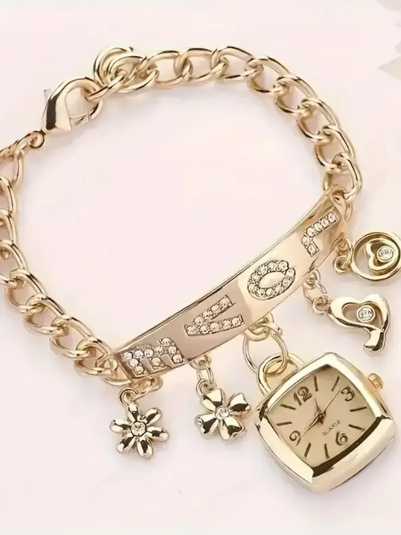 🔥zzp-CEPIN🔥Women's Elegant Rhinestone Decorated Bracelet Quartz Watch
