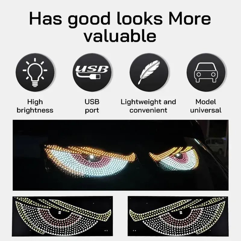 🔥ZZP-CEPIN🔥Car LED Devil Eye Decorative Light,Car Rear Tail Light