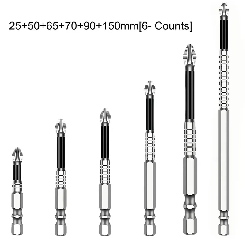 🔥ZZP-CEPIN🔥Impact-Resistant and Non-Slip Bit,Impact Driver Bit Set,Titanium Alloy Impact Non-Slip Cross Head,High Magnetic Screwdriver Drill Bit