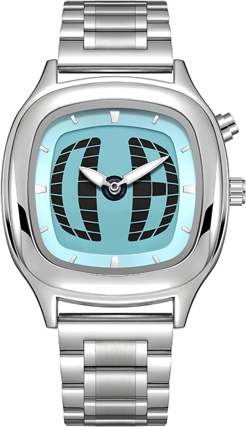 ✨DLJ-CePin✨Modern Stainless Steel Analog Watch Perspective Dial with Unique Colorful Dial