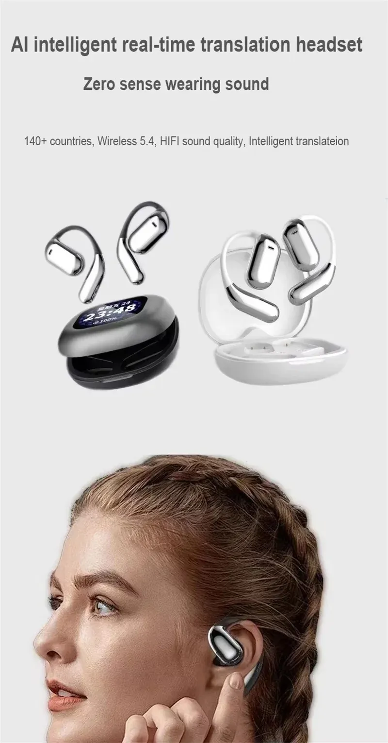 ✨DLJ-CePin✨LED Color Touch Screen ANC Noise Reduction Sport Headphones