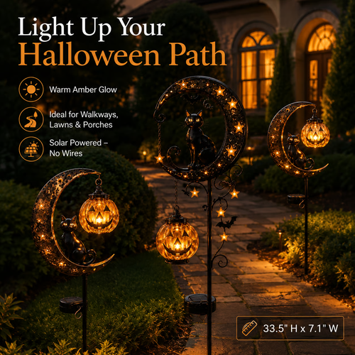 ✨DLJ-CePin✨🎃 Solar Pumpkin Garden Light — Glow Up Halloween! ✨