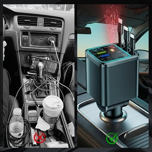 ✨DLJ-CePin✨Retractable 7-in-1 Car Charger