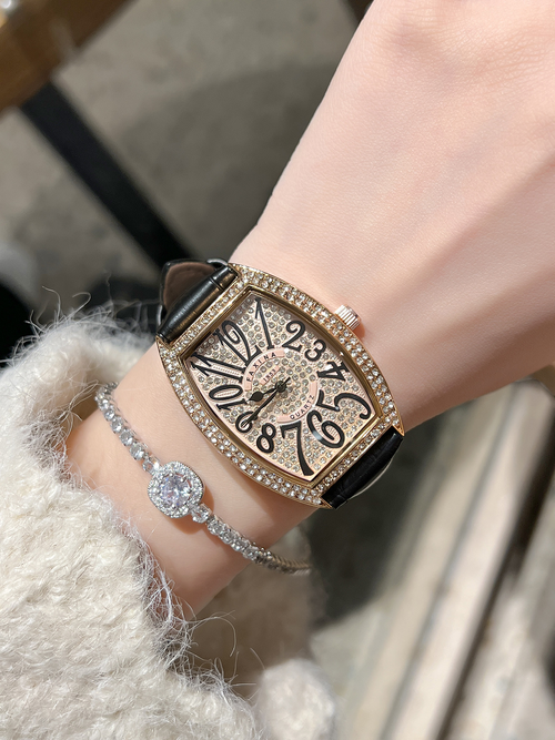✨DLJ-CePin✨Barrel-shaped diamond-set ladies' watch