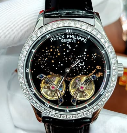 Double tourbillon hollow mechanical watch