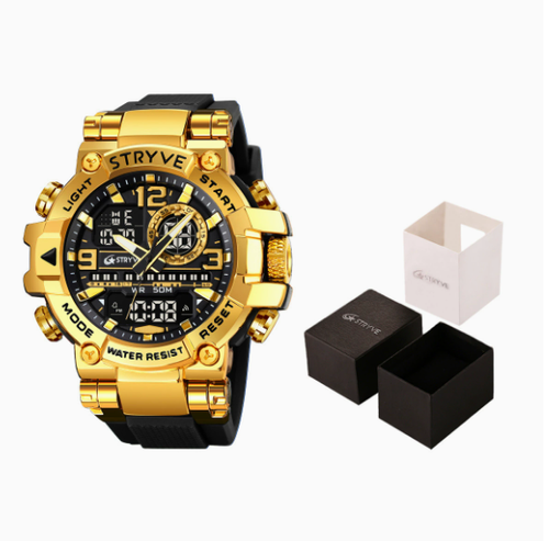 ✨DLJ-CePin✨Colourful Men's Digital Sports Waterproof Dual-Screen Electronic Watch