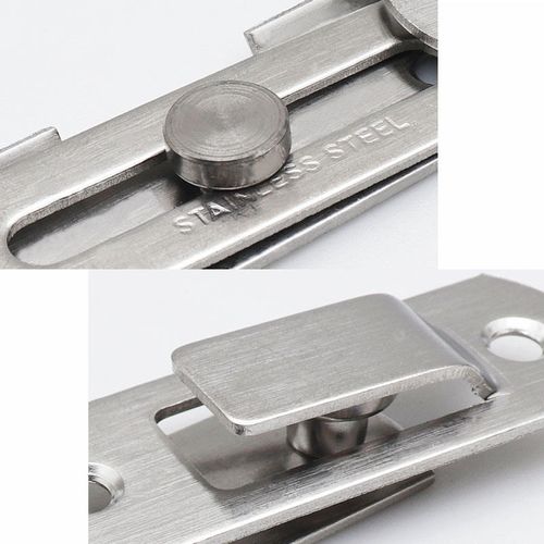 Stainless steel door latch bolt door latch safety bolt, sliding door buckle, pet cage lock buckle(5pcs）