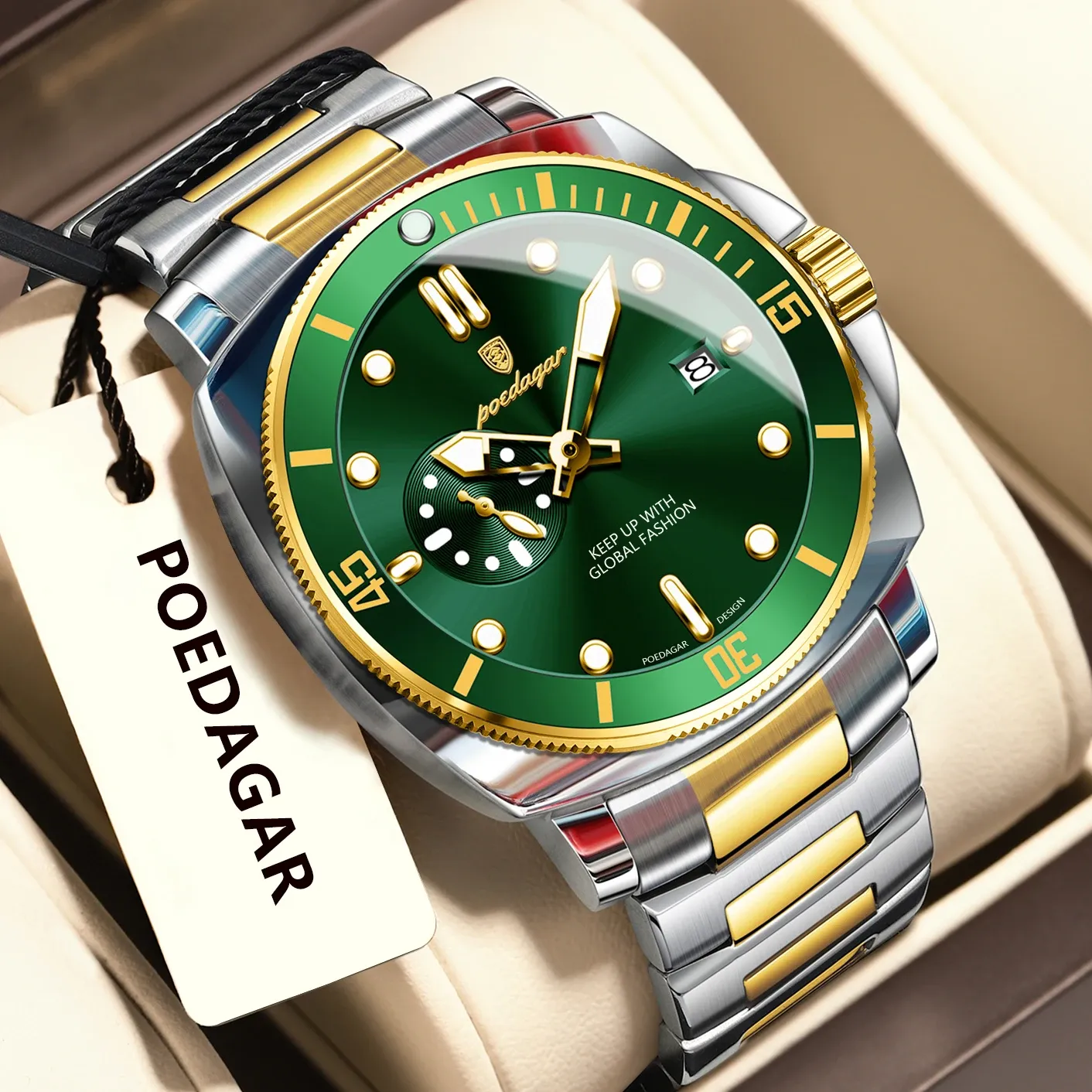 POEDAGAR Luxury Business Men's Watch
