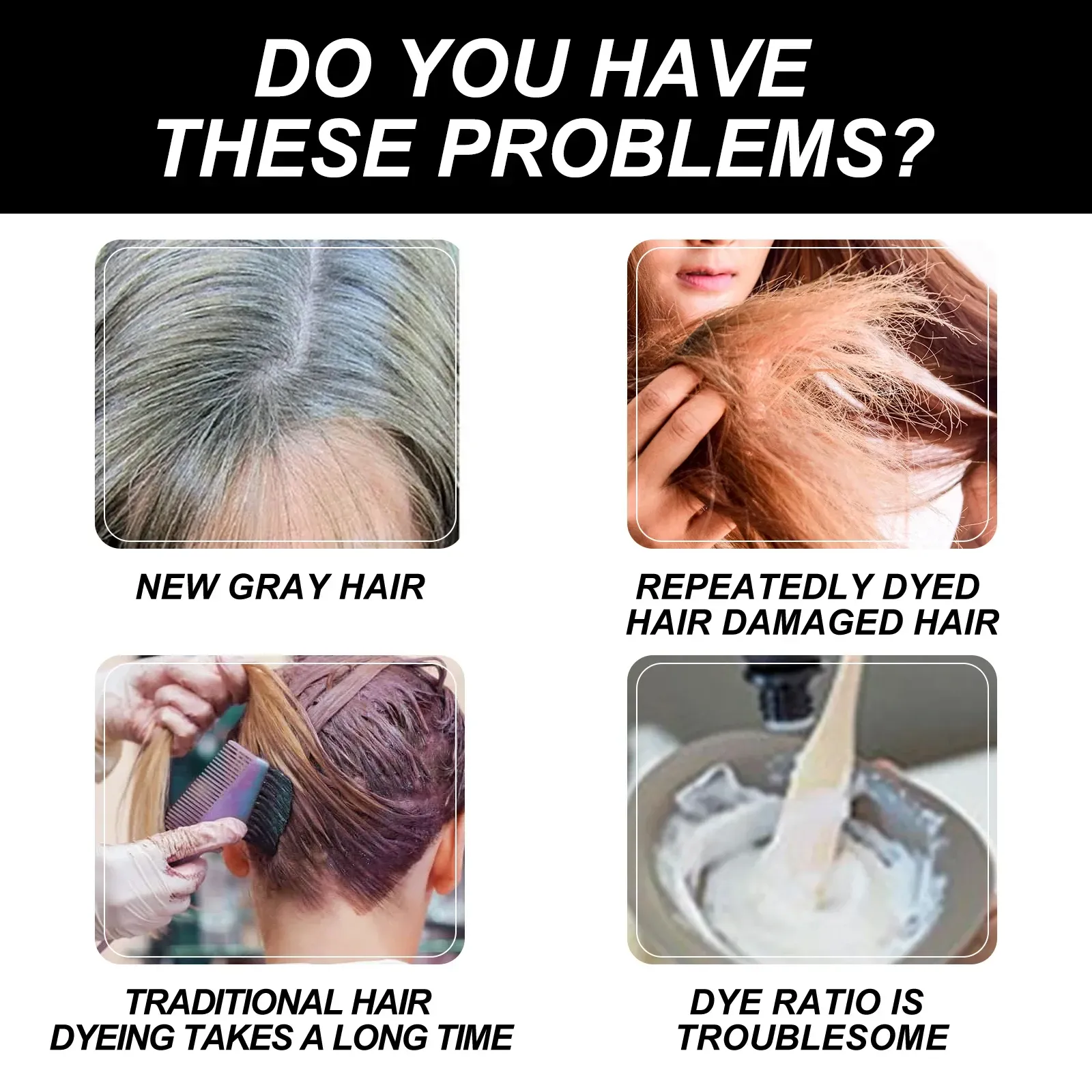 ✨DLJ✨Natural Hair Dye Cream with Comb