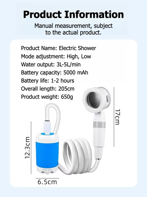 ✨DLJ-CePin✨Electric Shower Pump Rechargeable Outdoor Camp Pump Portable