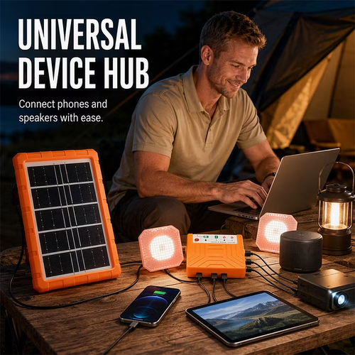 ✨DLJ-Cepin✨Portable Solar Power System with 2 LED Lights