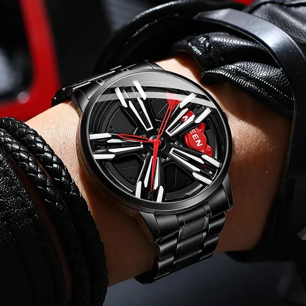 sjd⚡Hot Sales 49% OFF 🌟⚡Car Men's RotatingWheel Watch