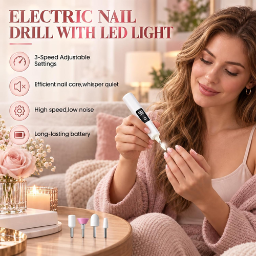 ✨DLJ-CePin✨Electric Nail Grinder With LED Light