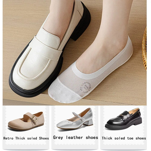 ✨DLJ✨3 pairs Ice silk mesh non-slip socks