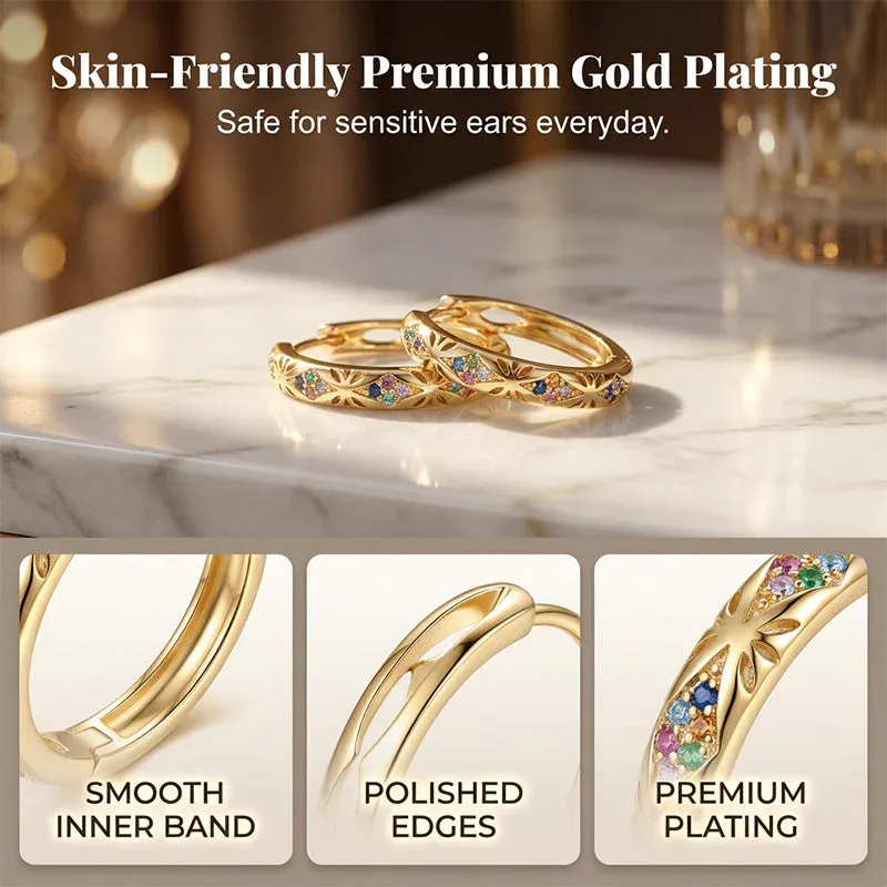 ✨DLJ-CePin✨-Sparkling Zircon Hollow Hoop Earrings