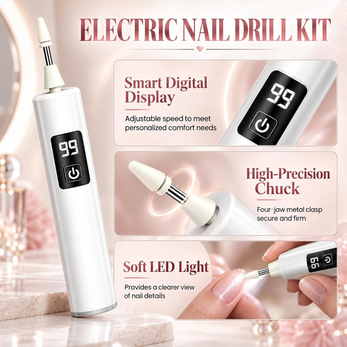 ✨DLJ-CePin✨Electric Nail Grinder With LED Light