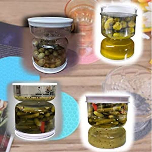 zhy-cepin🥒Pickle and Olives Jar Container with Strainer