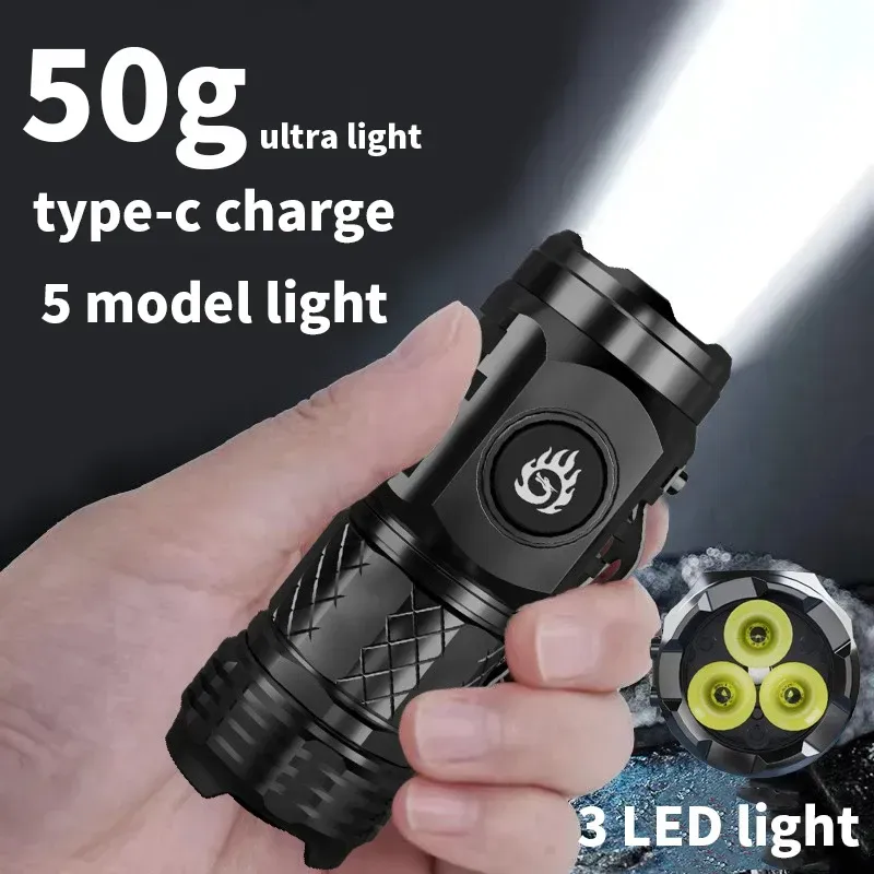 zhy♠️2026 NEW German Three-Eyed Monster Mini Flash Super Power Flashlight♠️