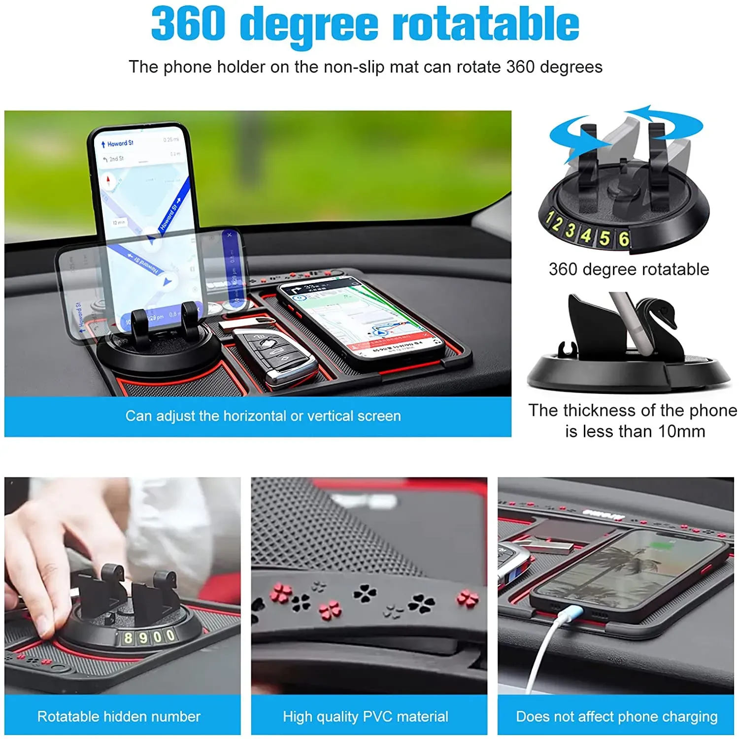 ✨DLJ✨4-In-1 NON-SLIP Phone Pad For Car