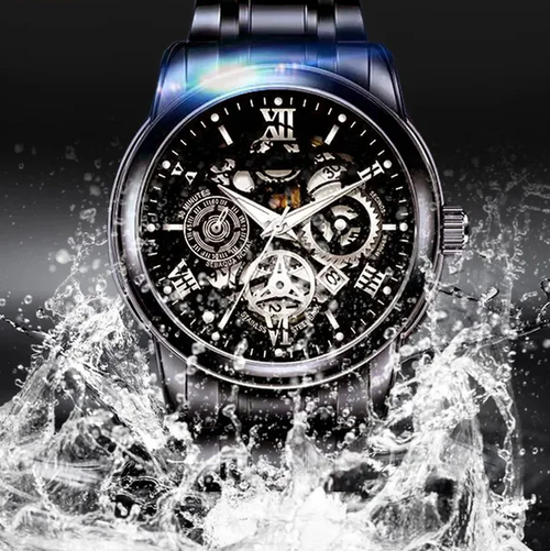 ✨DLJ-CePin✨Affordable, Versatile Quartz Luminous Water-Resistant Openwork Roman-Style Men's Watch