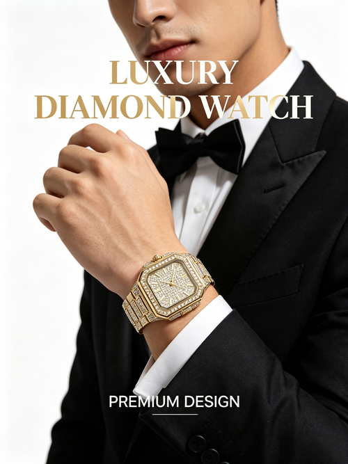 ✨DLJ-CePin✨Luxury Gold Watches Fashion Square Quartz Watch