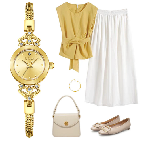 ✨DLJ-CePin✨An elegant ladies' watch featuring a mother-of-pearl dial—embellished with rhinestones—and a jeweled strap—a slim quartz watch 💎