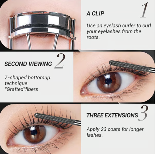 ✨DLJ-CePin✨WaterproofLong Curling Mascara,Natural And Non-Smudged