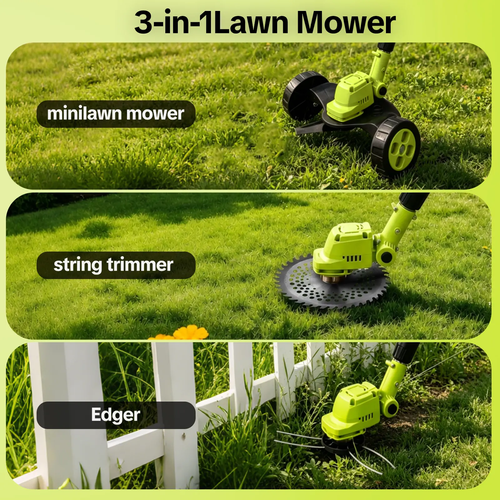 ✨DLJ-CePin✨3-in-1 Lawn Mower Tool,21V Cordless Lawn Mower Trimmer