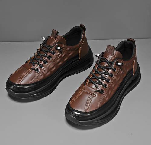 ✨Crocodile-patterned breathable genuine leather casual sports shoes