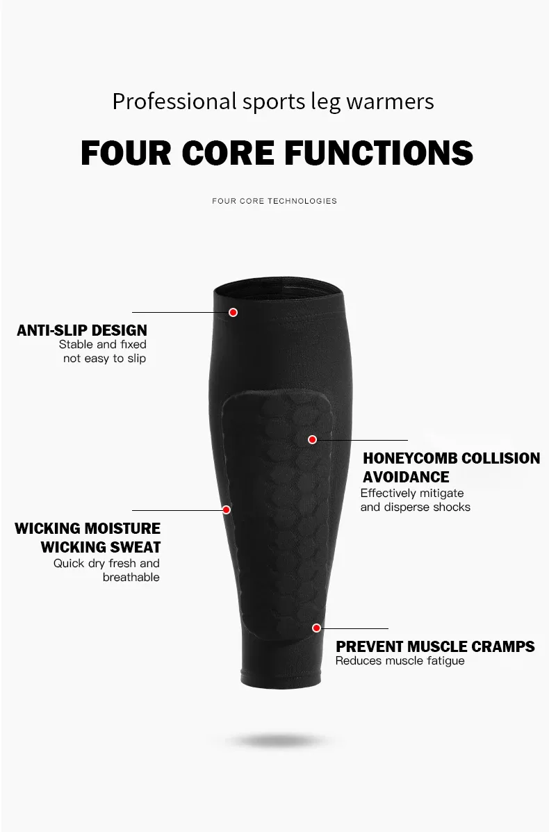 ✨DLJ-CePin✨Honeycomb-Patterned Calf Sleeves and Sports Knee Pads