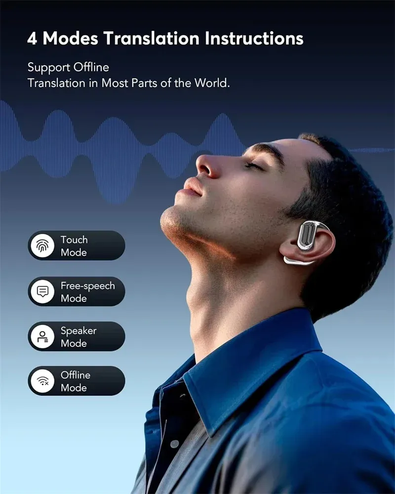 ✨DLJ-CePin✨LED Color Touch Screen ANC Noise Reduction Sport Headphones