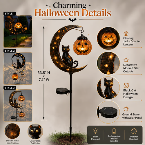 ✨DLJ-CePin✨🎃 Solar Pumpkin Garden Light — Glow Up Halloween! ✨