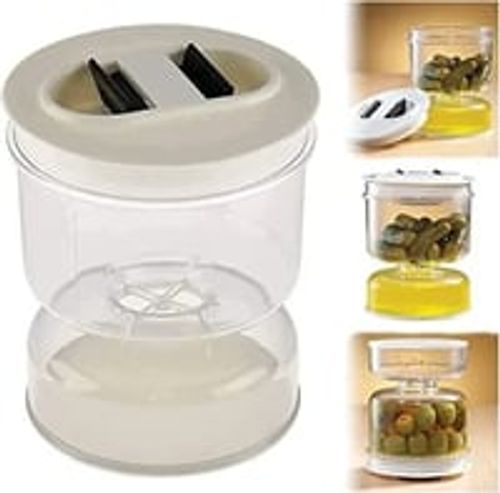 zhy-cepin🥒Pickle and Olives Jar Container with Strainer