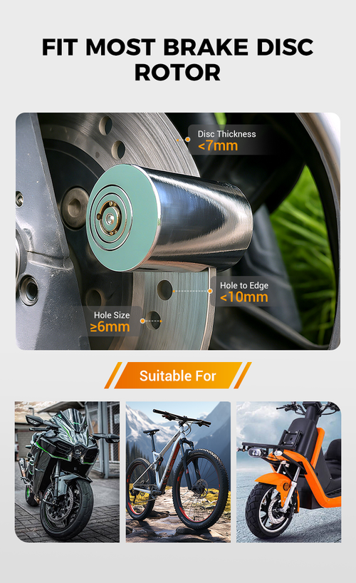 ✨DLJ-CePin✨Anti-Theft Motorcycle Disc Brake Lock – heavy-duty steel, quick fit & portable. Keep your bike secure wherever you park! 🛡️