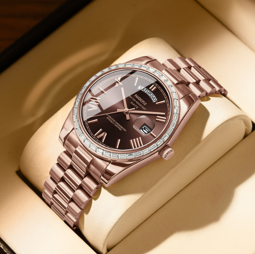 ✨DLJ-CePin✨Trendy Men's Watch with Diamond-Set Steel Bracelet