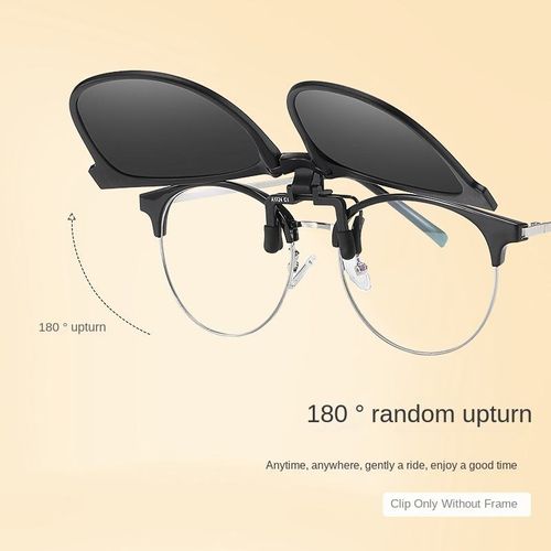 Óculos de sol dobráveis clip-on polarizado clip-on para óculos de miopia