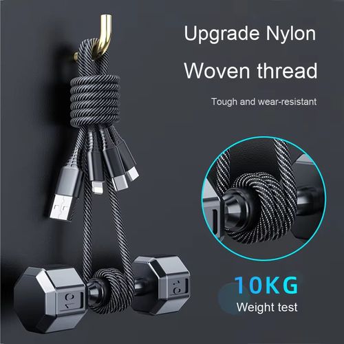 3A Fast Charge 3-in-1 Multi Charging Cable
