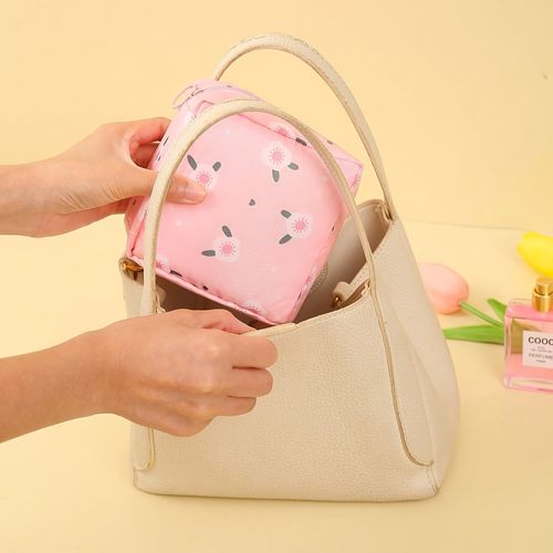 Cartoon Lipstick Design Sanitary Napkin Pouch