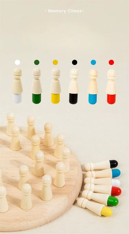 Wooden Memory Chess Game for Early Childhood Education, Educational Toy for Infants