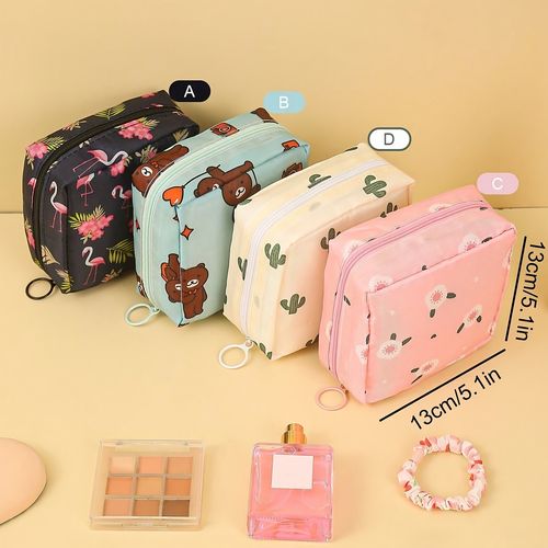Cartoon Lipstick Design Sanitary Napkin Pouch