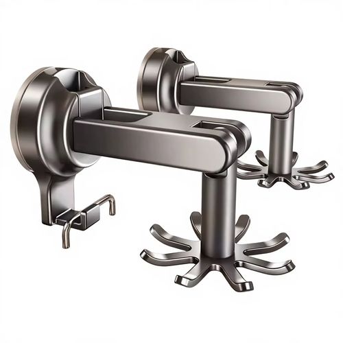 Modern Simple Wall-Mounted Kitchen Rotating Suction Cup Hook Storage Rack